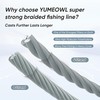 YUMEOWL Thinner Braided Fishing Line, Ultra-Strong Abrasion Resistant Zero Stretch