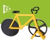 Pizza Cutter in Bicycle Design Yellow / Black 18 x