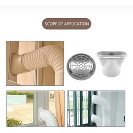 ZhangyiHot Window Adapter Filter Screen for Portable Air Conditioner, 150mm, White