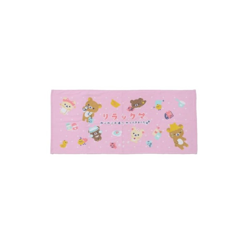 Rilakkuma [Face Towel] Printed Long Towel/Neko no Yu San-x