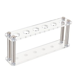 OLYCRAFT Acrylic 6 Holes Assembly Test Tube Stand Test Tube Holder Test Tube Holder Test Tube Rack Test Tube Display Rack for Scientific Experiments Research Laboratory - 24x5x9.2cm