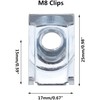 80 Pcs Thread Clip Nut Set U-Shaped Nut M4 M5