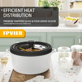 Microwave Splatter Cover, Vented Silicone and Glass Cover Splatter Guard Lid, Food Collapsible Plate Cover Lid with Easy Grip Handle, Anti-Splatter Lid Fits 6-7- 8-9- 10-11 inch Plates & Bowls.