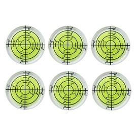SIZIKJXGHWYI 6Pcs Circular Bubble Spirit Levels 32x7mm Degree Mark Round Level Bubble Leveling Tool Measuring Layout Tools