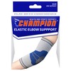 Champion Elastic Elbow Support Compression Sleeve, Gray (Side Stays), Large