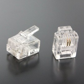 Telephone Cord for Modular Cables RJ11/12 Modular Plug Connector 6 Poles 2 Core (6P2C) 200 Pack CRJ11-200P2 Talos