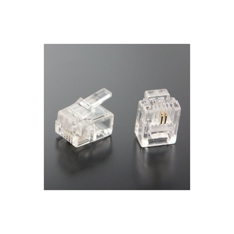 Telephone Cord for Modular Cables RJ11/12 Modular Plug Connector 6