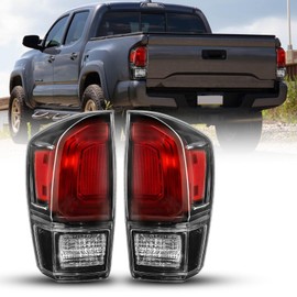 AUTOONE For Toyota Tacoma Tail Lights Assembly, Black Smoked Tail Lamp Assembly Fit for 2016-2023 Tacoma Pickup Rear Factory OEM Driver Side & Passenger Side, Without Bulbs