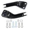 Black Passenger Foot Peg Support Kit Compatible with Harley Dyna