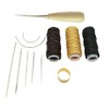 Fdit 12 Piezas Kit de Herramientas para Coser Cuero, Agujas