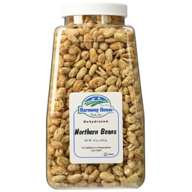 Harmony House Foods TRUE Dehydrated Great Northern Beans -- Easy Cook (16 oz, Quart Size Jar)