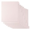 SUPERFINDINGS 8Pcs PP Plastic Notebook Index Divider Sheets with 3