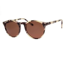 A.J. Morgan Eyewear Vintage-Inspired Round Unisex Sunglasses, Leopard, 50mm
