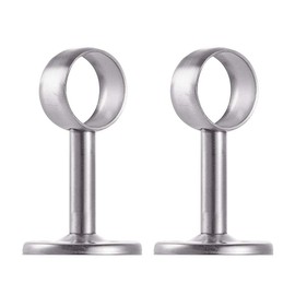 INCREWAY Stainless steel Wardrobe Pipe, Dia 32mm(1-1/4") Closet Lever Support Rod Holder Socket Bracket, Set of 2