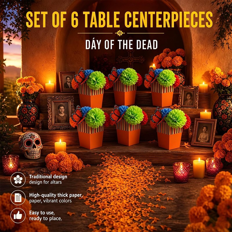 42 Pcs Mexican Table Decorations Fiesta Centerpieces for Day of