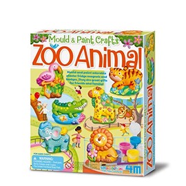 4M 404753 Mould & Paint-Zoo Animal, Multi