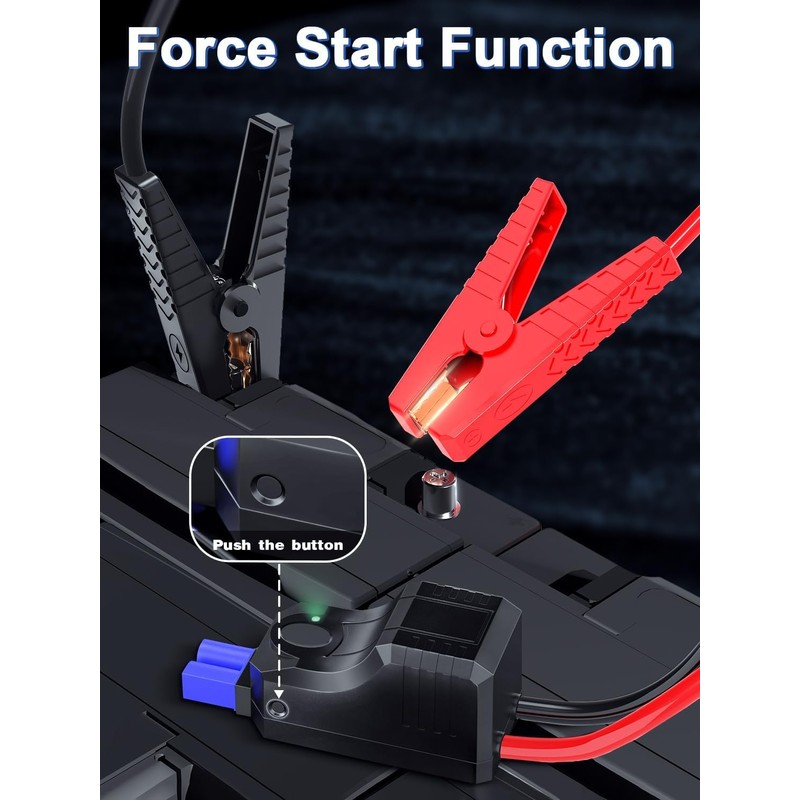Smart Jumper Cables for 12V Portabale Car Jump Starter, Automotive