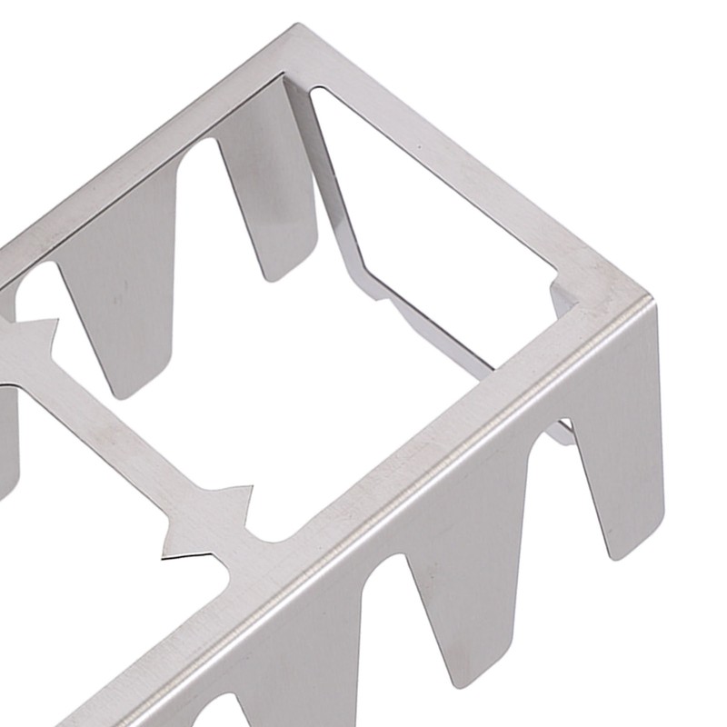 BBQ Skewer Rack Lightweight Portable Sturdy Structure Stainless Steel Wear