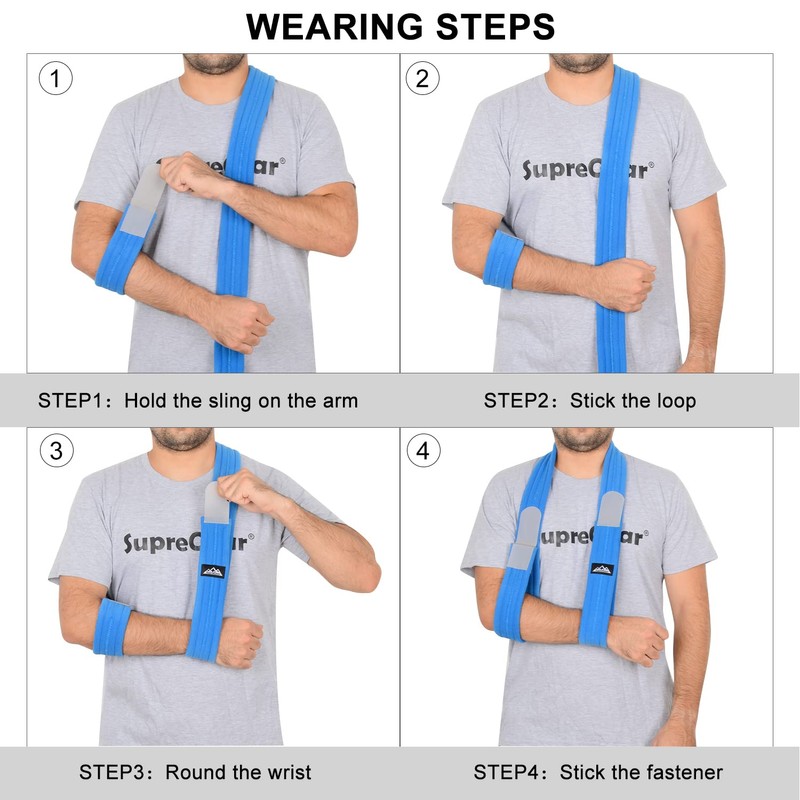 supregear Arm Sling, Adjustable Arm Support Strap, Lightweight Shoulder Immobilizer