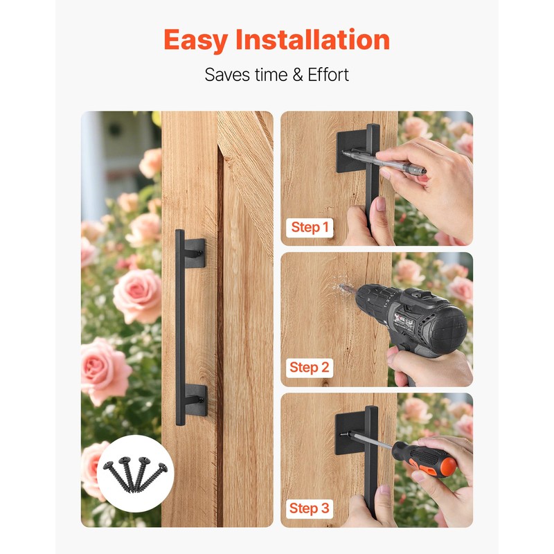 VEVOR Barn Door Handle, 12.6 in Rustic Fence Gate Handle,