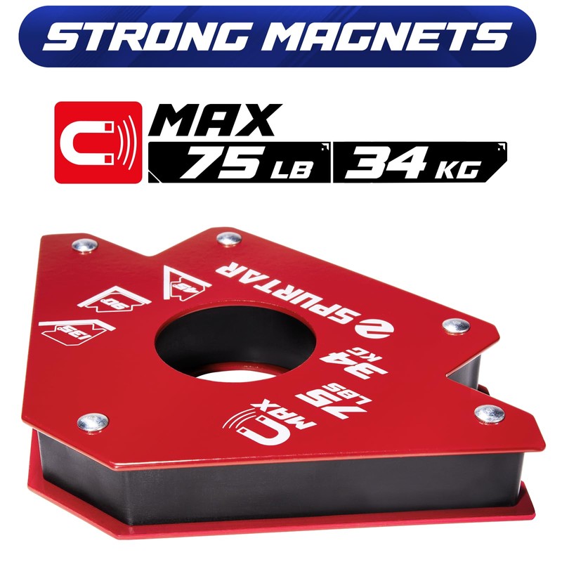 Spurtar Welding Magnets 6pcs 25lbs, Heavy Duty Welding Magnets and