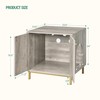 Hzuaneri Cat Litter Box Enclosure, Hidden Litter Box Furniture, Wooden