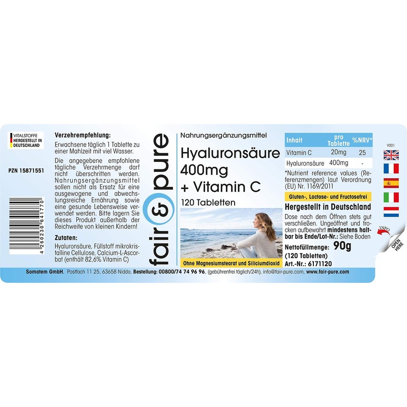 Fair & Pure® - Hyaluronic Acid Tablets 400 mg with