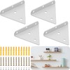 CTCEHL Floating Shelf Brackets, 8 cm Invisible Triangle Wall Brackets,