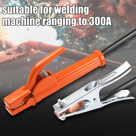JIAONE Welding Electrode Holder,Welding Ground Clamp, With cable 25mm ² 6.56+16.4FT, Ultra Long Cable, Dinse 35-50 Connector, Anti Scald And Anti slip handle, Suitable For Welding machine (2+5meter)