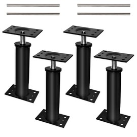 House Jacks for Leveling, 11"-17" Adjustable Jack Post Basement Floor Jack, Screw Floor Jack Post Supports Stabilizer Jacks for House Foundation, Stairs, Porches, Roof Beams