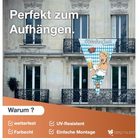 Ultimate XXL Oktoberfest Decoration - Blue/White Bavarian Wiesn Decoration with Over 100 Pieces