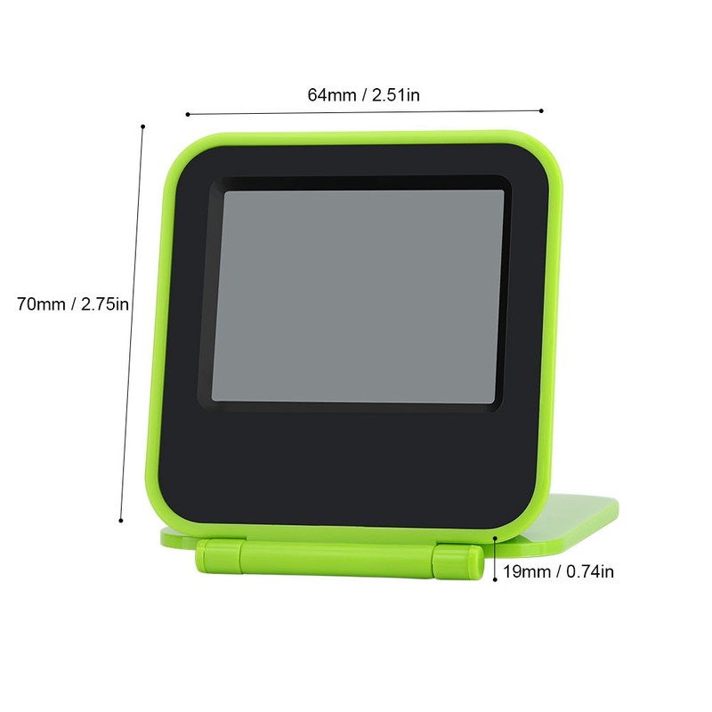 Portable Foldable Tabletop Travel Digital Alarm Clock with Temperature Calendar