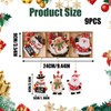 Valicaer Wooden Christmas Tree Decoration Set,9Pcs Wood Slice Christmas Wooden