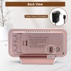 Peakeep Slim Digital Mirror Clock, Aesthetic Alarm Clock for Bedroom