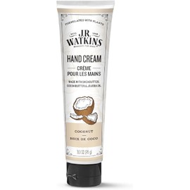J.R. Watkins Hand Cream with Shea and Cocoa Butters, Coconut, 3.3 Ounce