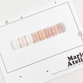 Marizel Marie's Atelier Marigel Syrup Latte Gel Nail Set of 8 / 마리의 아틀리에 마리젤 시럽 라떼 젤네일 8종 세트