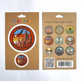 Cre8Travel Pinnacles National Park Sticker Set – 2-Pack Vinyl Stickers (2" & 1")