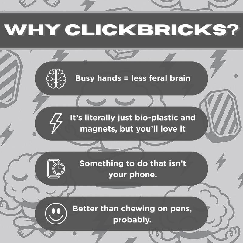 Clickbricks Stride 3D Magnetic Fidget Slider - Sleek Portable Design,