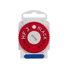 HF-3 Black Cerumen Filter for Hearing Aids (HF3 Black - Red Right Side) (Red)