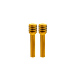 X AUTOHAUX 2pcs Car Door Lock Knobs Interior Door Lock Knob Aluminum Alloy Inner Door Lock Pull Pins Universal for Vehicles with Hole Diameter of M4x0.7mm Thread Yellow