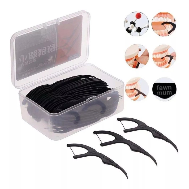 Fawnmum Hilo Dental De Palillo Limpieza Exacta Fawnmum 50pz