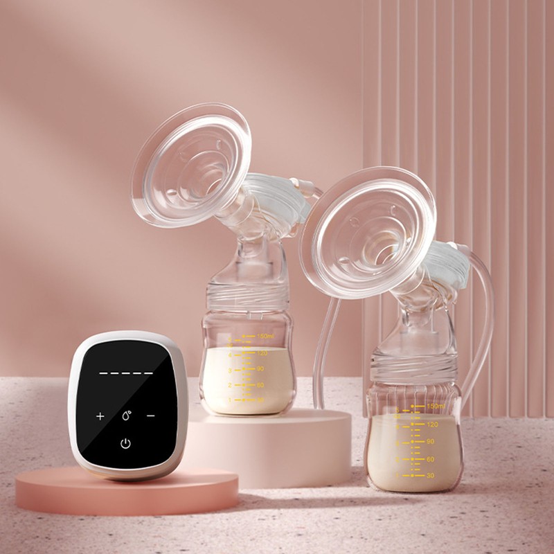 Electric Double Breastfeeding Pump 5 Levels Suction Less Noise Rechargeable