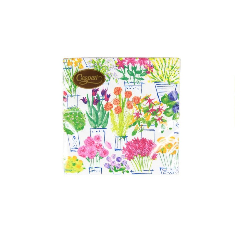 Caspari Flower Market Luncheon Napkins - 20 Per Package