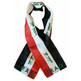 RFCO Iraq Country Lightweight Flag Printed Knitted Style Scarf 8"x60"