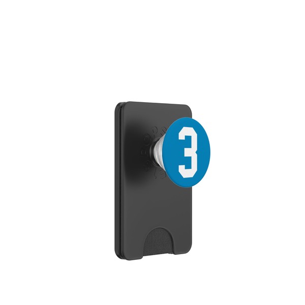 Nummer 3 College Sports Style in Weiß PopSockets PopWallet für