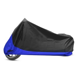 HEROFFIX Motorcycle Cover 2 in 1 Storage Bag Motorbike Cover Waterproof Rain Dust Protector for Harley Sportster Iron 883 Street 750 Forty-Eight Cruiser Scooter Dirt Blue Replace Parts