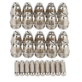HeroCut Plasma Cutter Torch Consumables, 24 pcs Cutting Torch Nozzles Tips Kit For SG-55 AG-60 AG-60P WSD-60 (30 PCS)