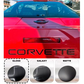 Advanced Trims Gloss Black FRONT & REAR Plastic Raised Letter Inserts fits Corvette C4 1991-96