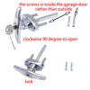 Wedelweib Garage doors T handle lock with 2 Keys and
