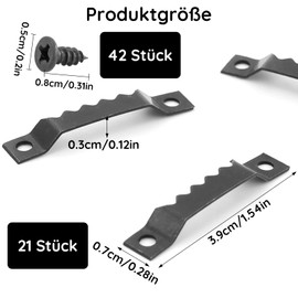 Pack of 21 Sawtooth Picture Hangers, Picture Hangers, Picture Hangers, with Screws Tooth Hangers, Black